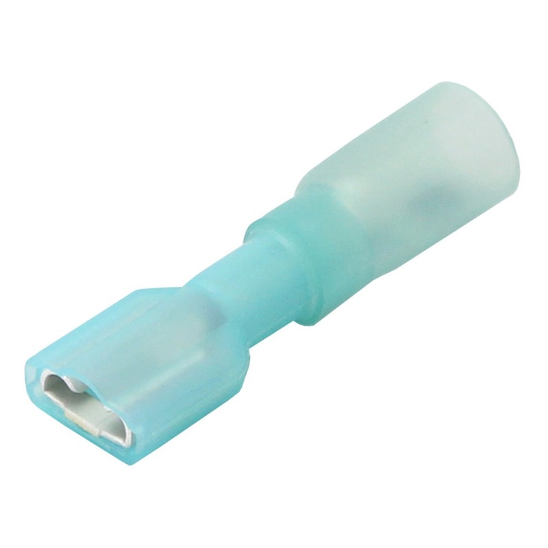 Pacer 16-14 AWG Heat Shrink Female Disconnect – 100 Pack [TDE14-250FI-100]