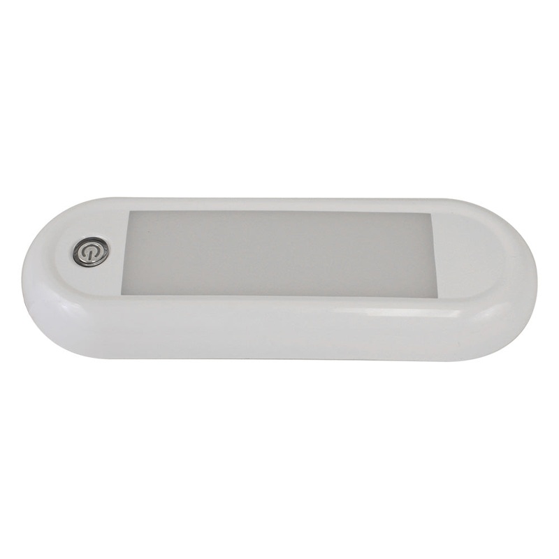 Scandvik 7″ Oval Dome Light w/Switch  Dimming – 12/24V [41322P]