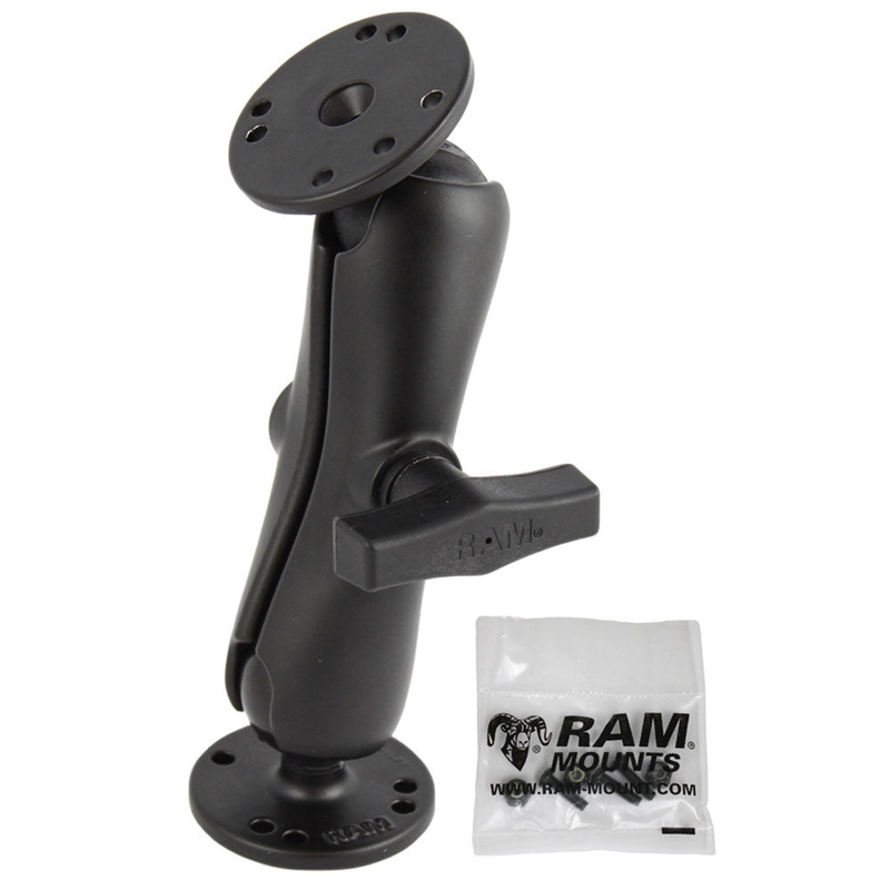 RAM Mount 1.5″ Double Ball Mount with Hardware for Garmin Striker + More [RAM-101-G4]