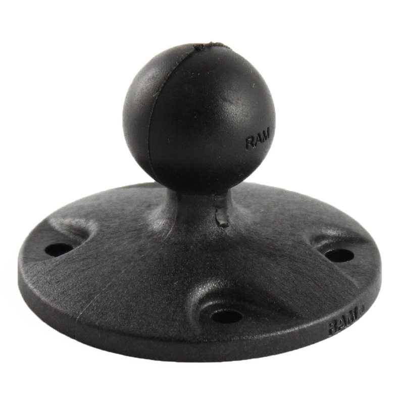 RAM Mount 2.5″ Composite Round Base w/1″ Ball [RAP-B-202U]