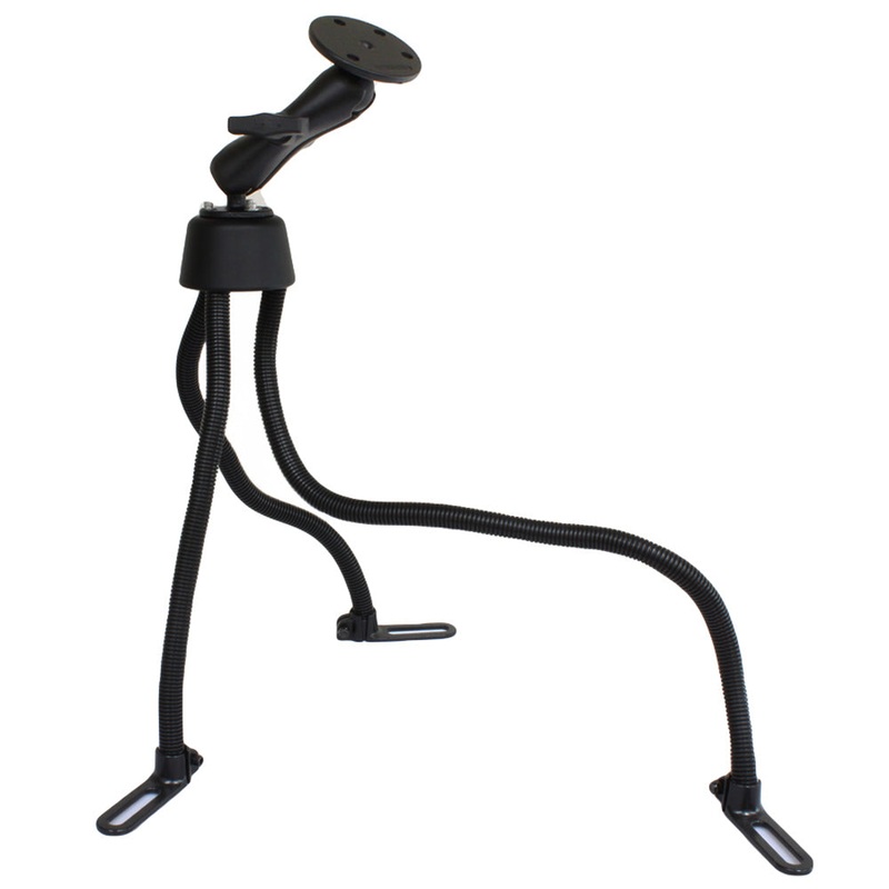 RAM Mount POD III No-Drill Mount w/Double Socket Arm, 2.5″ Round Base & 3.68″ Round Base [RAM-316-3-240U]