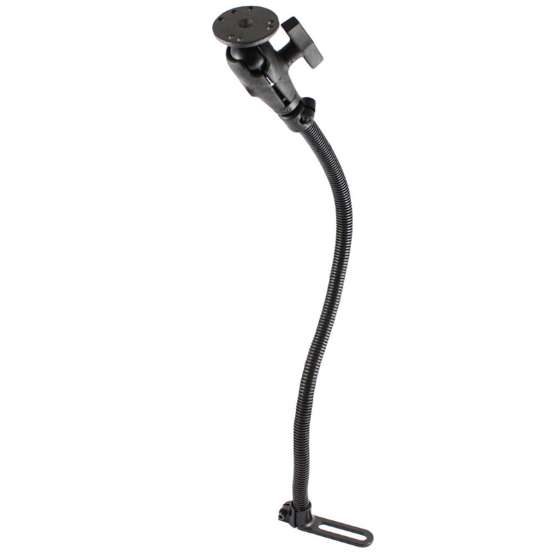 RAM Mount POD I Universal No-Drill Vehicle Mount w/24″ Rigid Aluminum Rod  1.5″ Diameter Ball Round Adapter Base [RAM-316-1-24-202U]