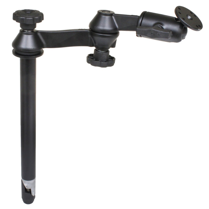 RAM Mount RAM 12″ Upper Pole with Double Swing Arms  Round Plate [RAM-VP-SW1-12]