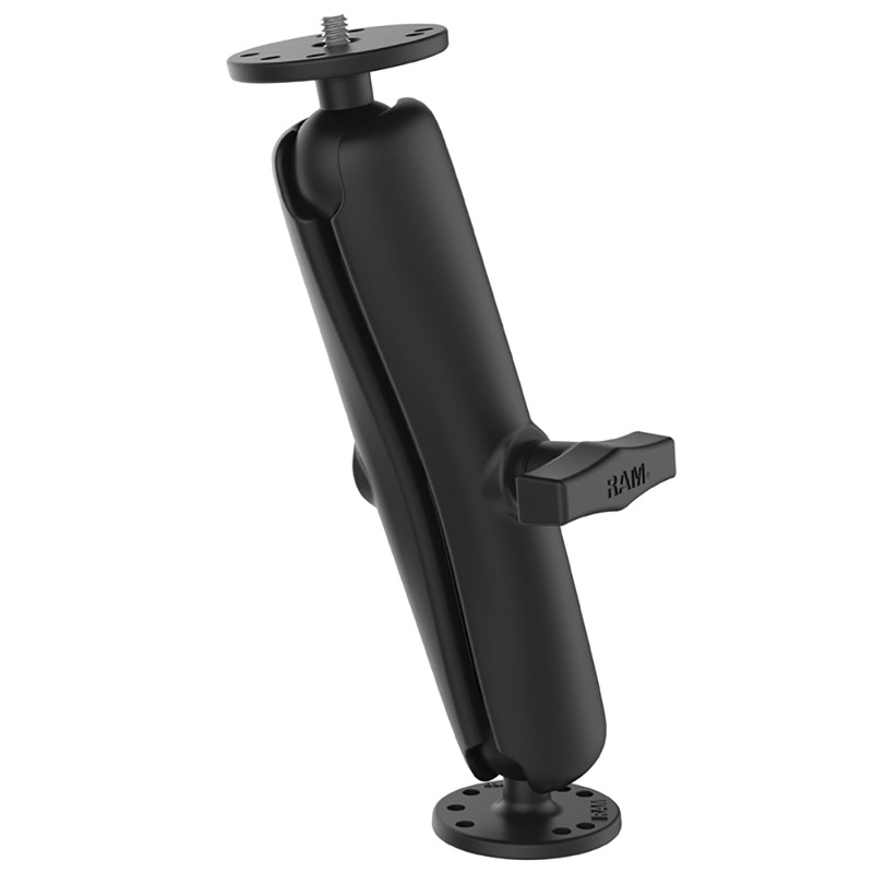 RAM Mount RAM Double Ball Mount w/1/4″-20 Male Thread – Long Arm [RAM-101AU-D]