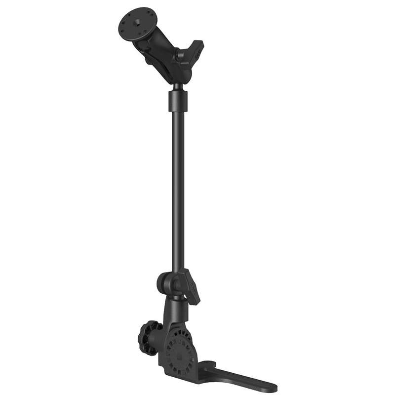 RAM Mount Universal No-Drill RAM POD HDVehicle Mount w/Double Socket Arm  2.5″ Round Base AMPs Hole Pattern [RAM-316-HD-18-202U]