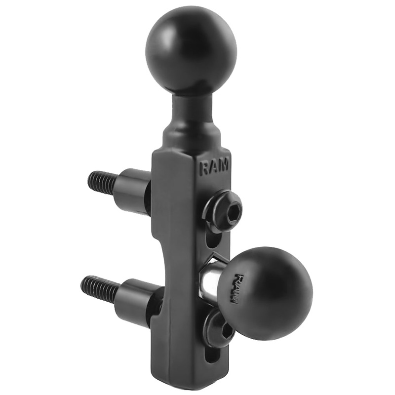 RAM Mount Motorcycle Brake/Clutch Reservoir Base w/2 1″ Balls [RAM-B-309-2U]