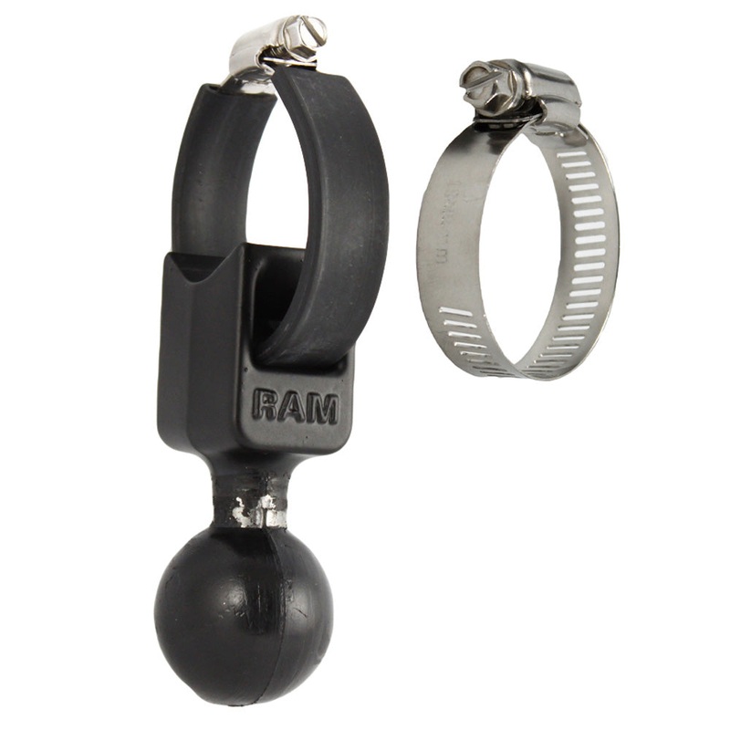 RAM Mount 1.5″ Ball Base w/Strap 0.5″ – 2″ Diameter [RAM-108BU]