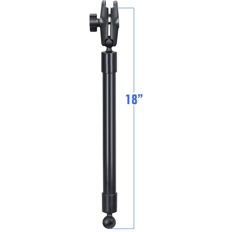 RAM Mount 18″ Long Extension Pole w/2 1″ Ball Ends & Double Socket Arm [RAP-BB-230-18-201U]