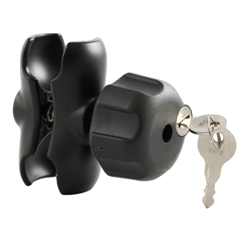 RAM Mount Double Socket Arm w/Small Locking Knob f/1.5″ Ball Bases [RAM-201U-BL]