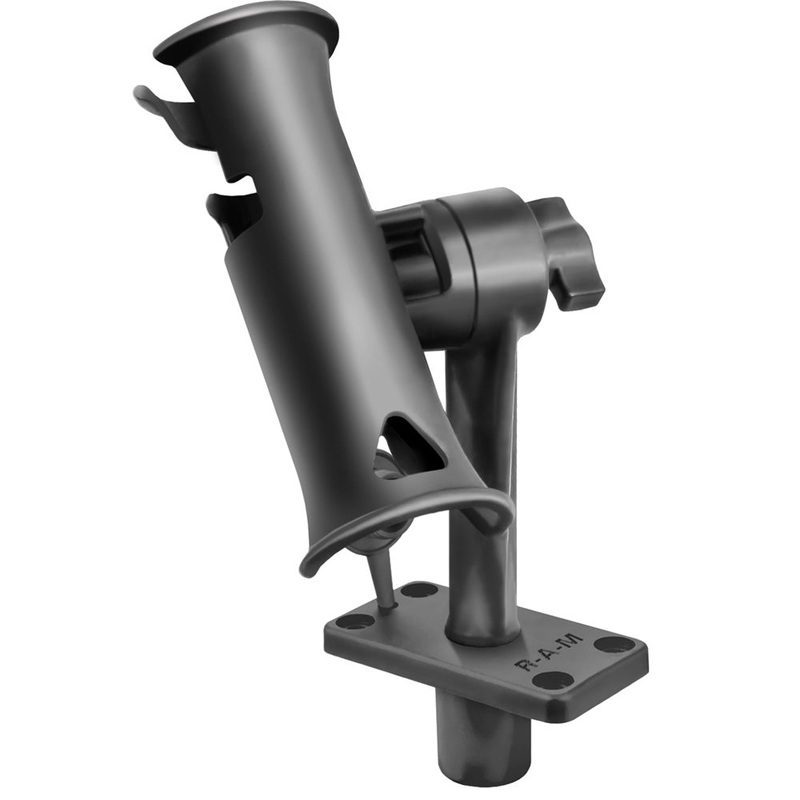 RAM Mount RAM Tube Jr. Fishing Rod Holder w/Standard 6″ Length Post Spline & Flush Mounting Base [RAP-390-FU]