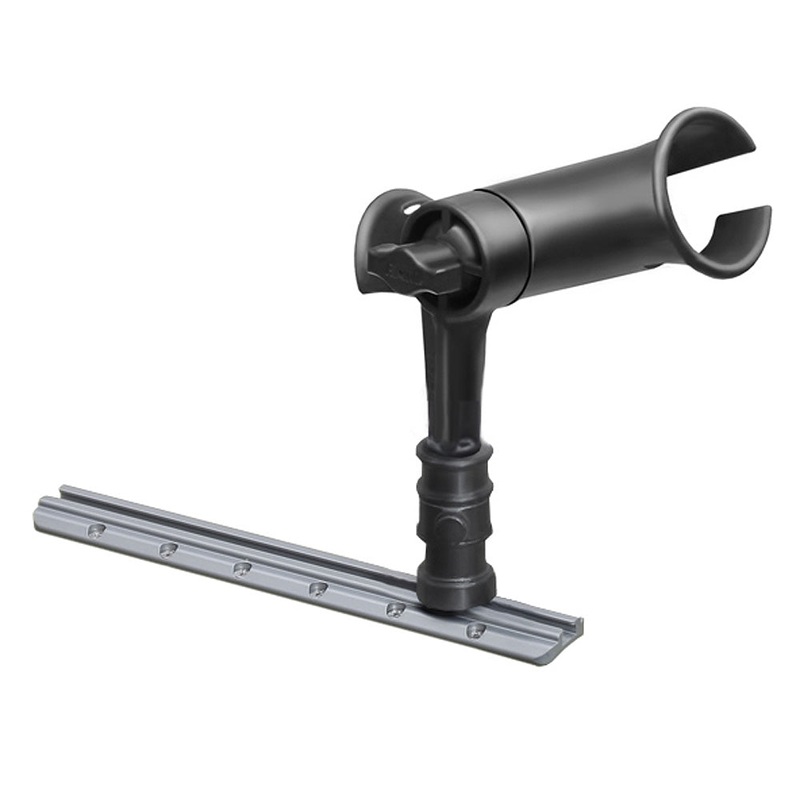RAM Mount RAM Tube Jr. Rod Holder w/ 4″ Post & Adapt-A-Post Track Mounting Base [RAP-390-SAAPU]