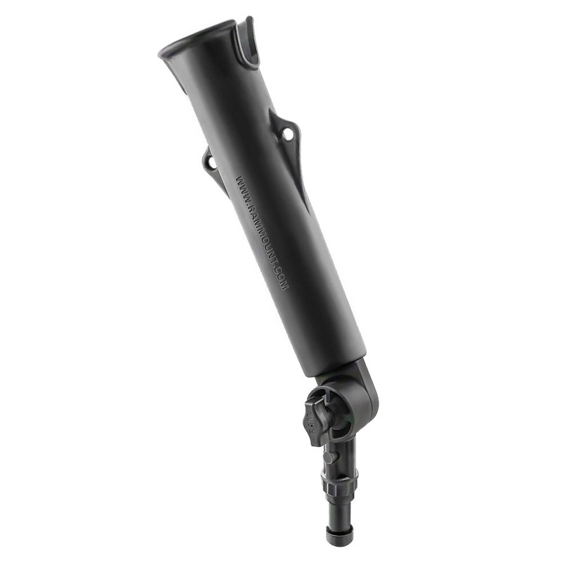 RAM Mount Tough-Tube Fishing Rod Holder w/3″ Long Ratchet Spline Post Arm [RAP-394-SSTU]
