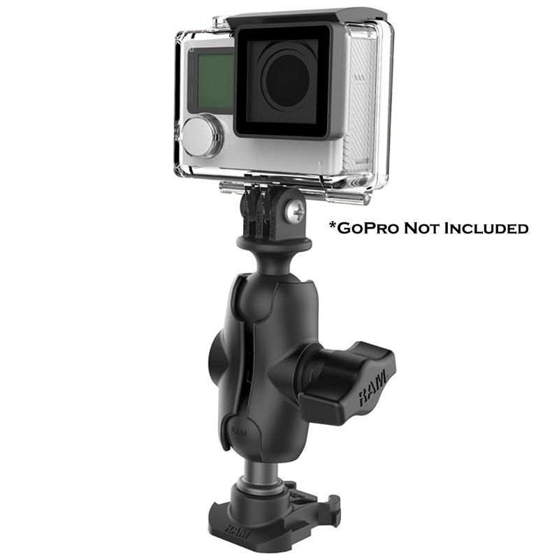 RAM Mount RAM 1″ Ball Adapter for GoPro Bases with Short Arm and Action Camera Adapter [RAP-B-GOP2-A-GOP1U]