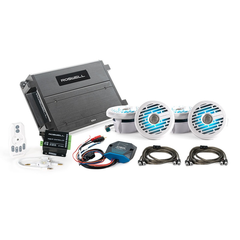 Roswell R1 6.5″ Marine Audio Package w/RGB Remote  Controller – White [C920-2556]