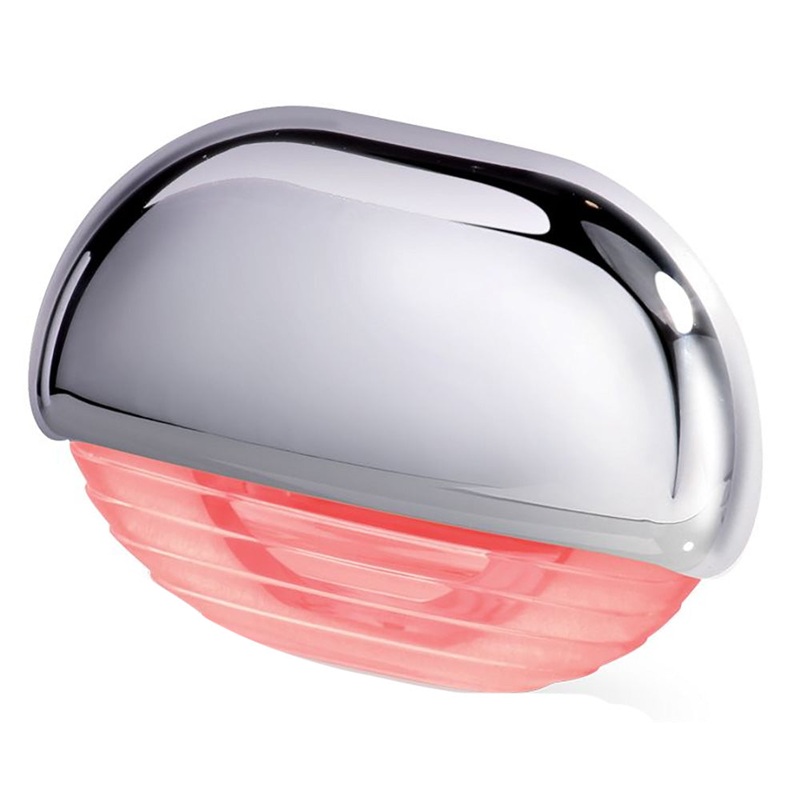Hella Marine Easy Fit Step Lamp – Red w/Chrome Cap [958126201]