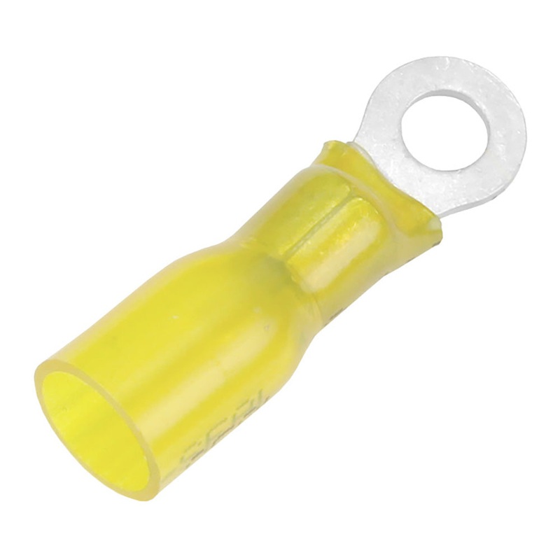 Pacer 12-10 AWG Heat Shrink Ring Terminal – #8 Stud Size – 25 Pack [TE10-8R-25]
