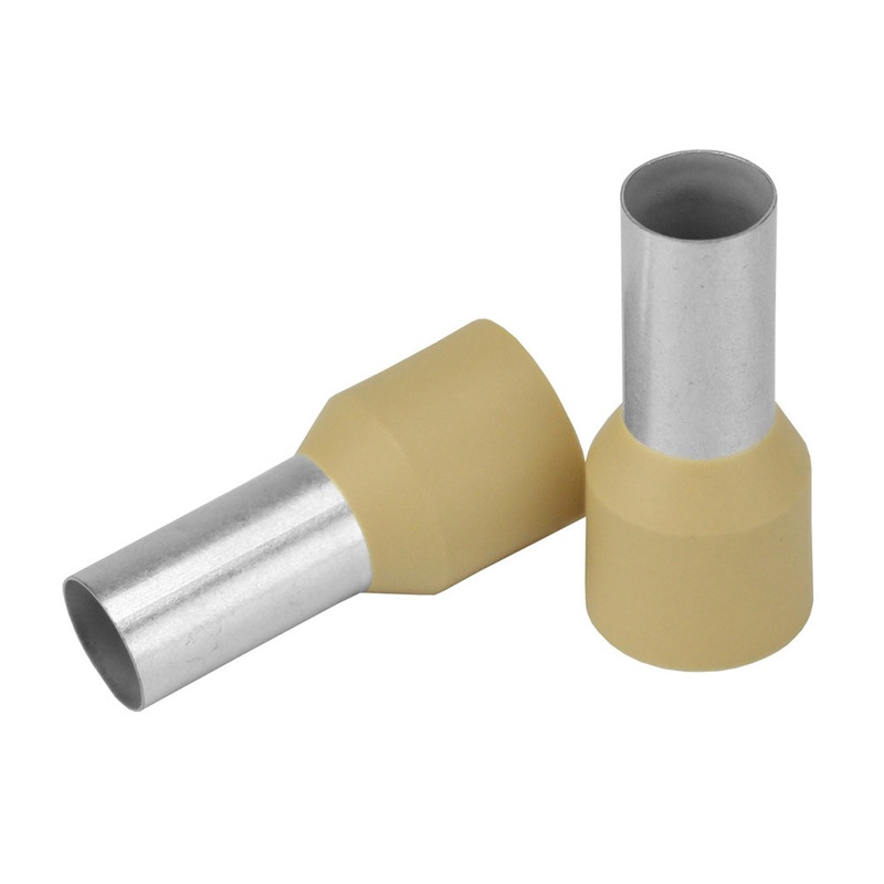 Pacer Beige 2 AWG Wire Ferrule – 16mm Length – 10 Pack [TFRL2-16MM-10]