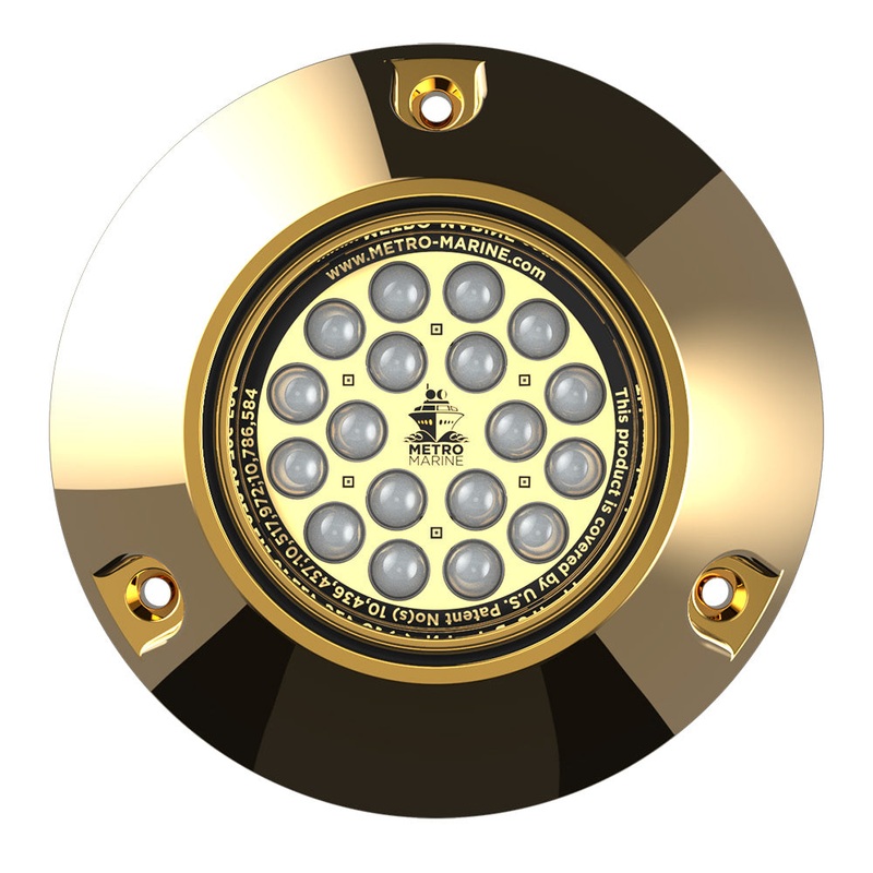 Metro Marine High-Output Submersible Underwater Light w/Intelligent Monochromatic LEDs – Blue, 45 Beam [F-BMR1-B3-45]