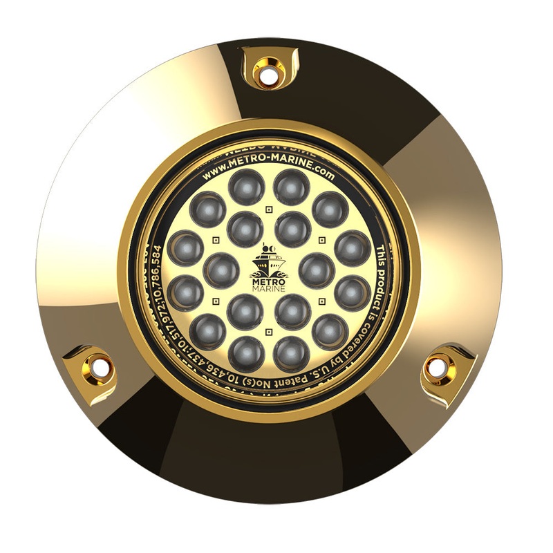Metro Marine High-Output Submersible Underwater Light w/Intelligent Monochromatic LEDs – Blue, 90 Beam [F-BMR1-B3-90]