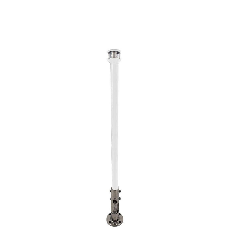 Seaview 12″ Manually Folding Light Post w/316 Stainless Steel Base  LTBLED12C5 Navigation Light – White [SVMHB112LEDSSW]