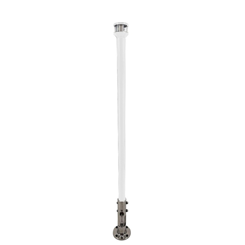 Seaview 24″ Manually Folding Light Post w/316 Stainless Steel Base  LTBLED12C5 Navigation Light – White [SVMHB124LEDSSW]