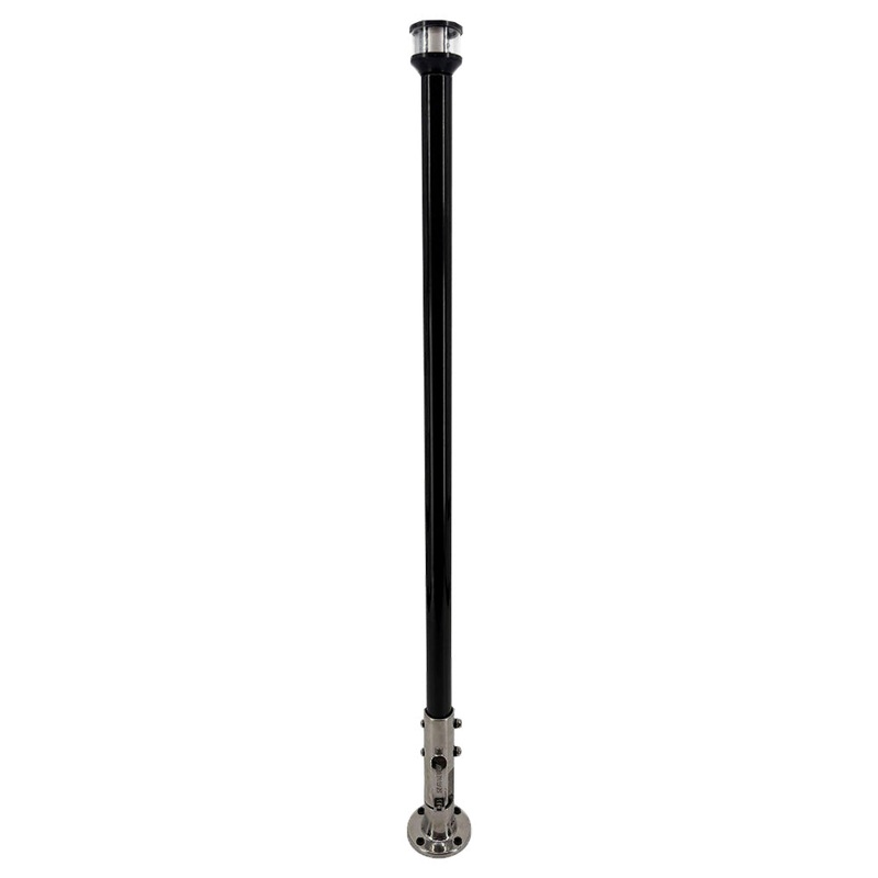 Seaview 36″ Manually Folding Light Post w/316 Stainless Steel Base  LTBLED12C5 Navigation Light – Black [SVMHB136LEDSSB]