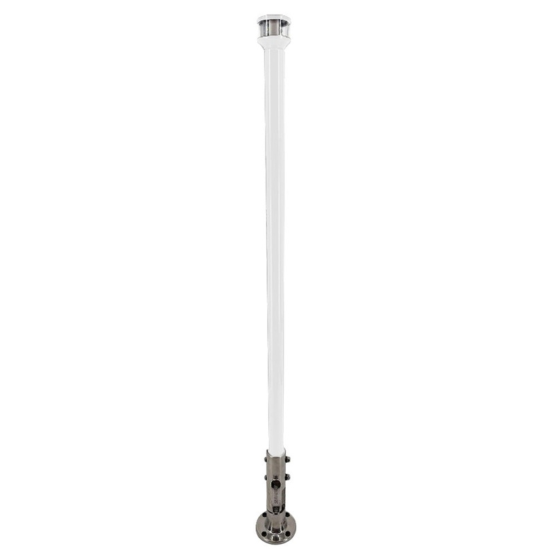 Seaview 36″ Manually Folding Light Post w/316 Stainless Steel Base  LTBLED12C5 Navigation Light – White [SVMHB136LEDSSW]