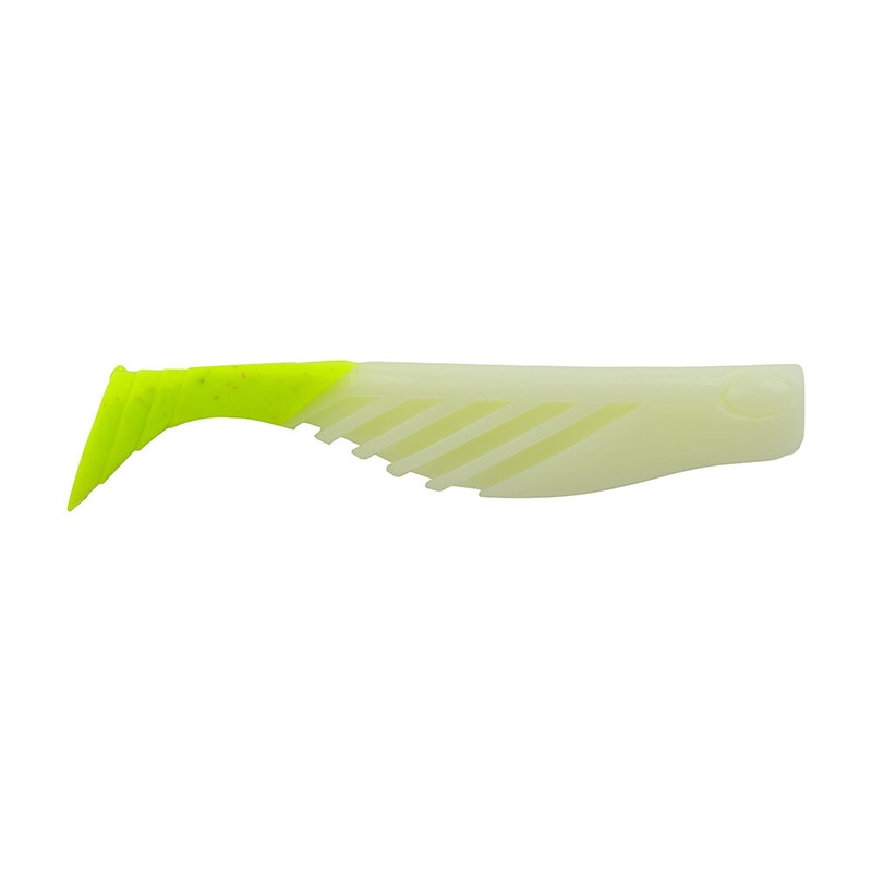 Berkley Gulp! Saltwater Ripple Mullet – 3″ – Glow/Chartreuse GSRM3-GC [1637698]