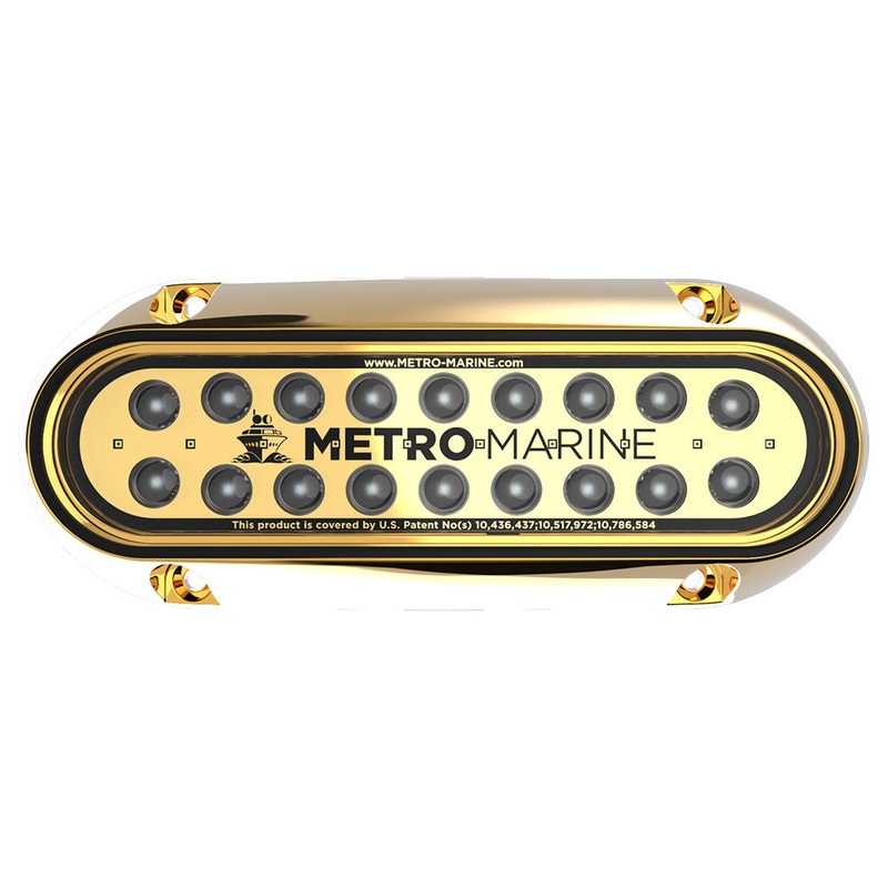 Metro Marine High-Output Elongated Underwater Light w/Intelligent Monochromatic LEDs – Aqua, 90 Beam [F-BME1-H-A3-90]