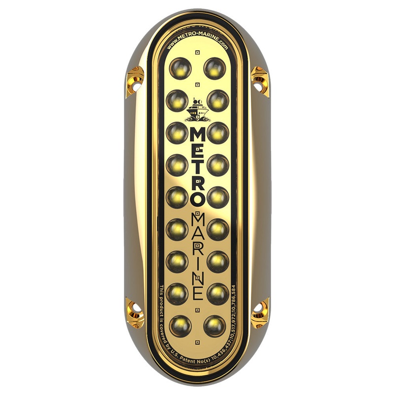 Metro Marine High-Output Elongated Vertical Mount Light w/Intelligent Monochromatic LEDs – White, 45 Beam [F-BME1-V-W3-45]