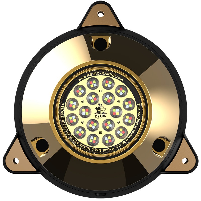 Metro Marine High-Output Surface Mount Underwater Light w/Intelligent Full Spectrum LEDs – RGBW, 90 Beam [F-SMR1-FS-90]