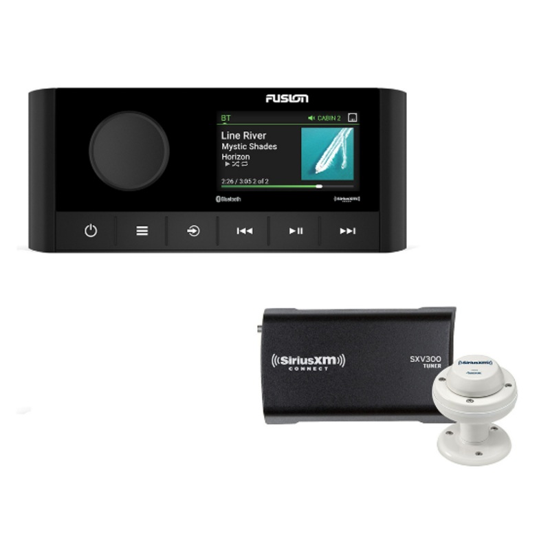 FUSION MS-RA210 2-ZONE USB STEREO W/SIRIUSXM SXV300 CONNECT TUNER & MARINE/RV ANTENNA