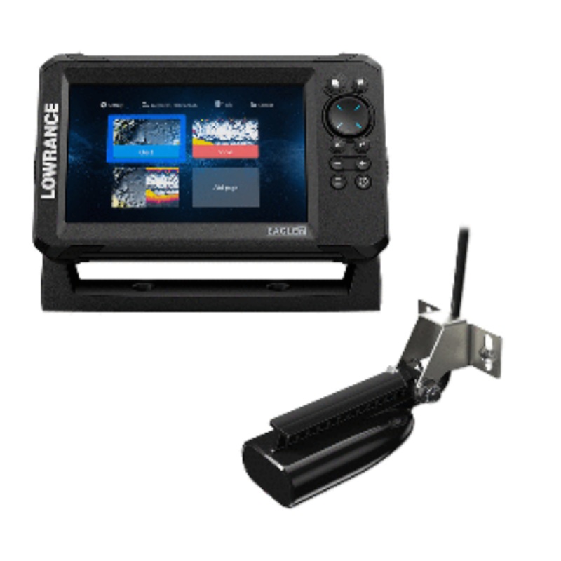 LOWRANCE EAGLE 7 W/SPLITSHOT T/M TRANSDUCER & INLAND CHARTS