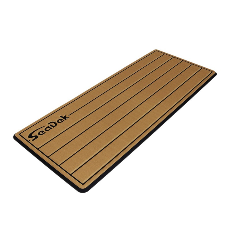SeaDek 16 x 39″ 20mm Dual Density Large Teak Helm Pad w/SeaDek Logo – Brushed Texture – Mocha/Black (406.4mm x 990.6mm x 20mm) [53601-80327]