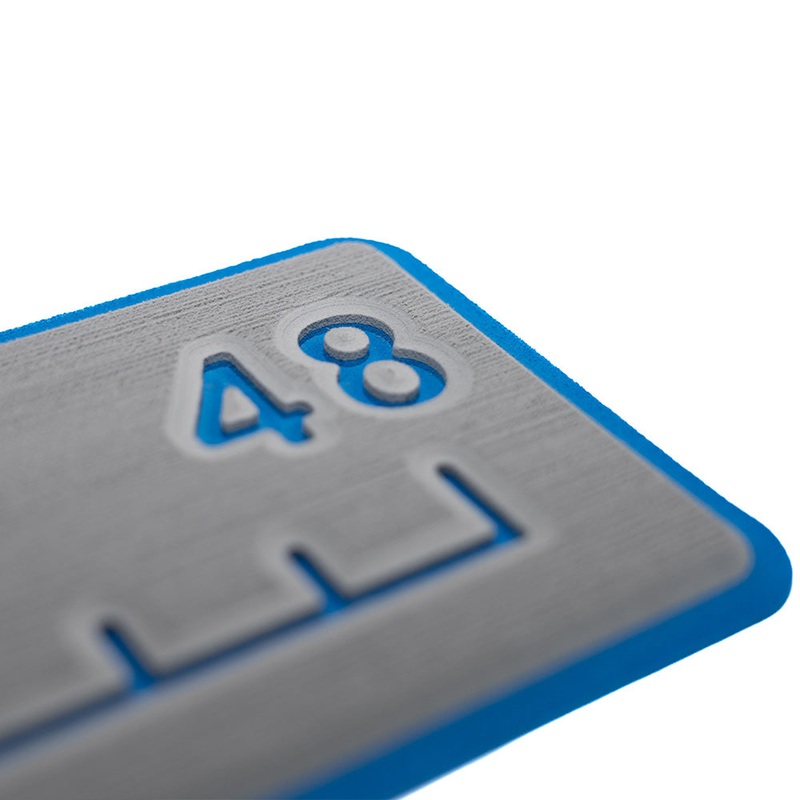 SeaDek 48 Routed Ruler – 6mm – Brushed Texture – Storm Grey/Bimini Blue [53584-18363]