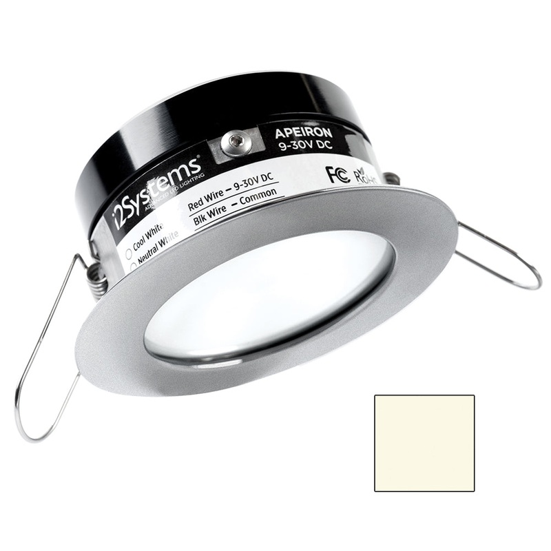 i2Systems Apeiron PRO A503 – 3W Spring Mount Light – Round – Neutral White – Brushed Nickel Finish [A503-41BBD]