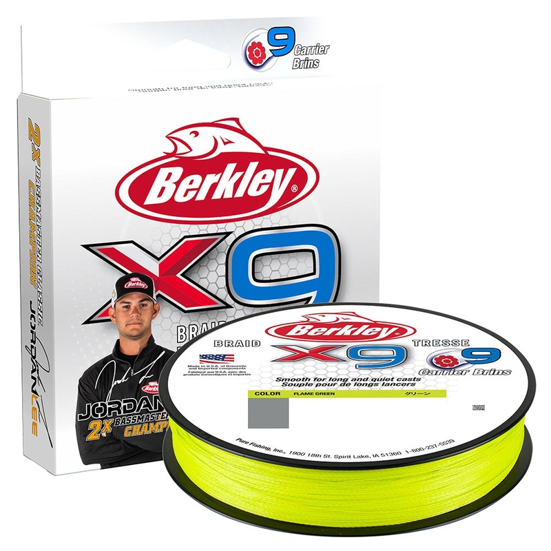 Berkley x9 Flame Green Braid – 10lb – 164 yds – X9BFS10-GG [1614431]