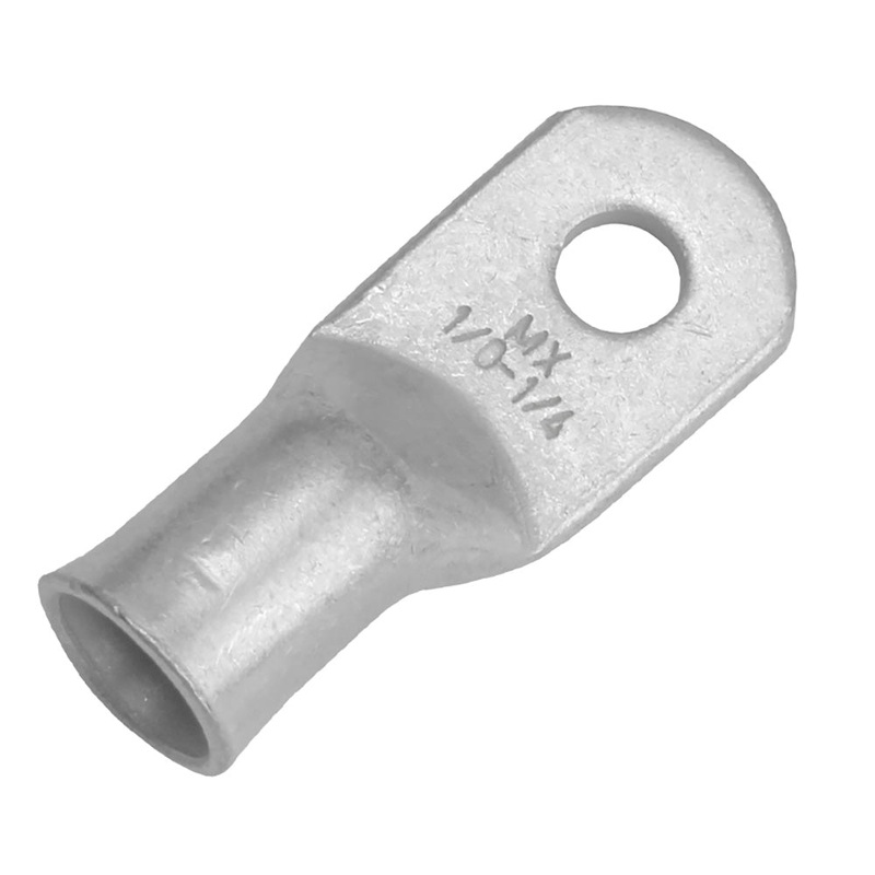Pacer Tinned Lug 1/0 AWG – 1/4″ Stud Size – 10 Pack [TAE1/0-14R-10]