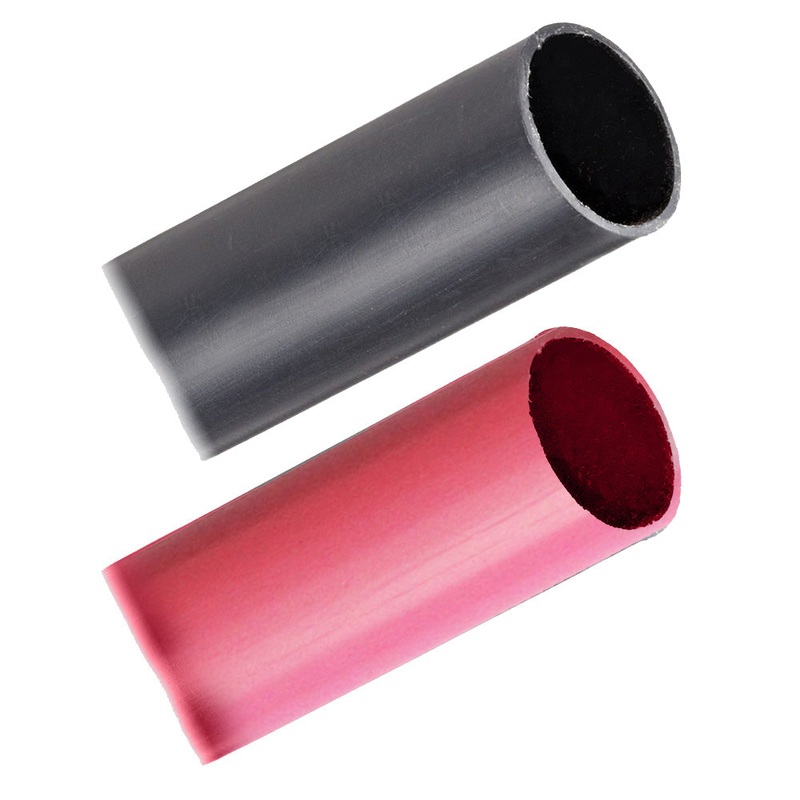 Pacer Battery Cable Heavy Wall Heat Shrink Tubing – 1″ x 3″ – Black/Red (2-Pieces Combo Pack) [BHW1-3BKRD]
