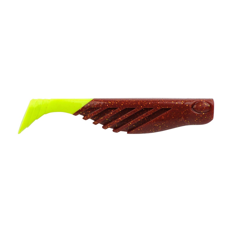 Berkley Gulp! Saltwater Ripple Mullet – 3″ – Root Beer Gold/Chartreuse GSRM3-RBGC [1637701]