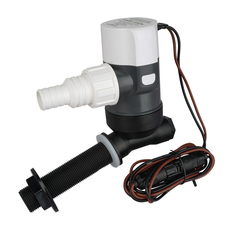 Commodore 1100 GPH Angled Livewell Pump – 12V [CM-E31-1100L]