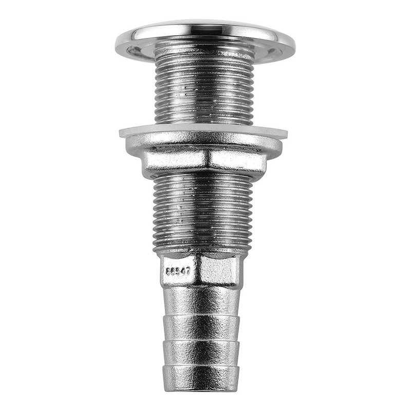 Attwood Stainless Steel Thru-Hull Standard Straight Barbed – 3/4″ Inner Diameter [66547-3]
