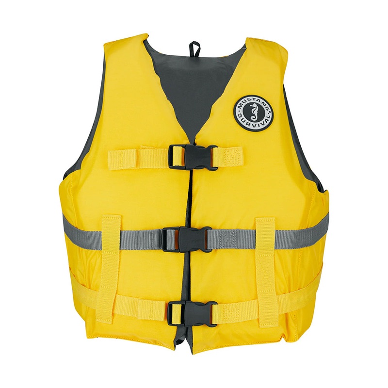 Mustang Livery Foam Vest – XL/XXL – Yellow [MV7010-25-XL/XXL]