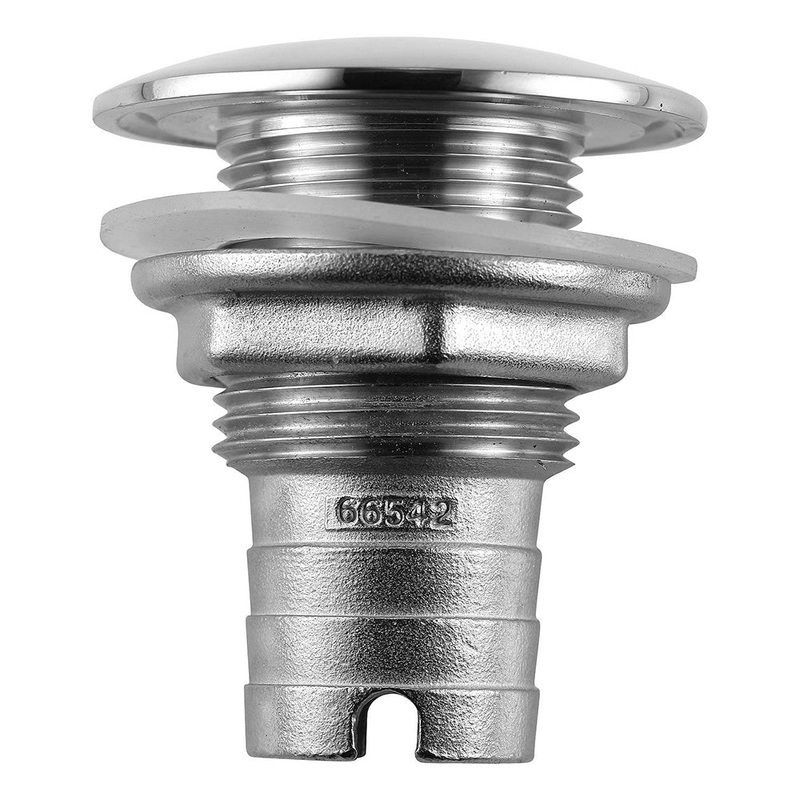 Attwood Stainless Steel Thru-Hull Short Straight Barbed – 1″ Inner Diameter [66542-3]