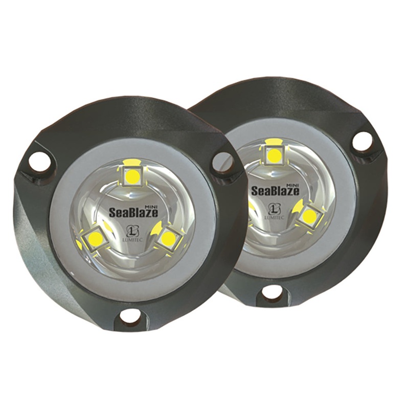 Lumitec SeaBlaze Mini Underwater Light – Pair – Brushed Finish – White Non-Dimming [101245]