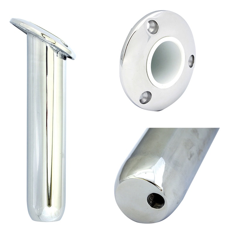 Tigress Round Head Closed Base Rod Holder – 30 Degree – 9″ [77900]