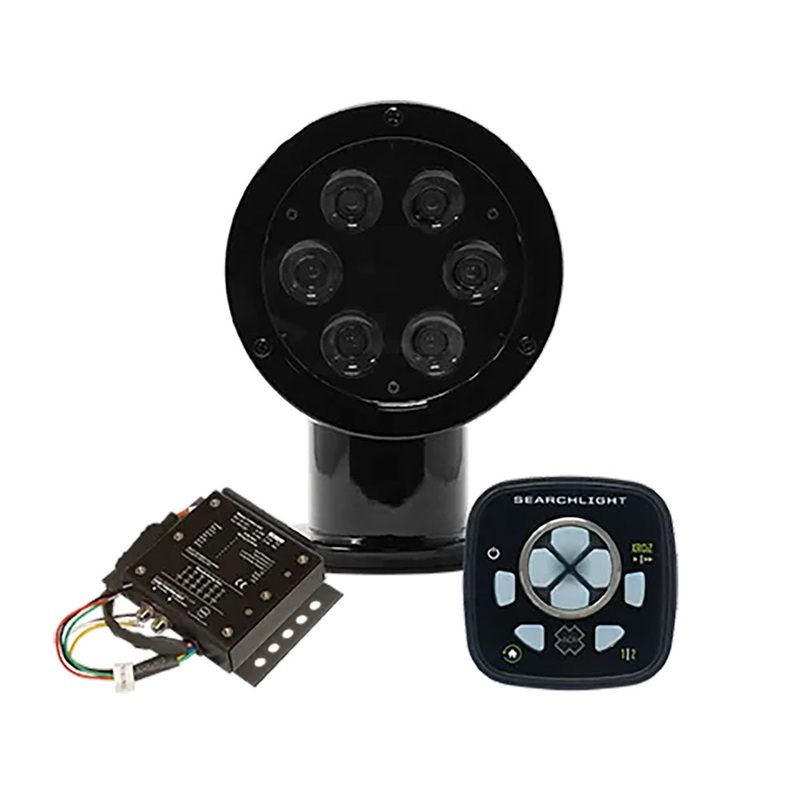 ACR RCL-50 LED Black Searchlight w/URP-103 Wired Point Pad  URC-104 Master Controller [1983]