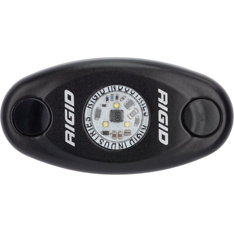 RIGID Industries A-Series Black Low Power LED Light – Single – Amber [480343]