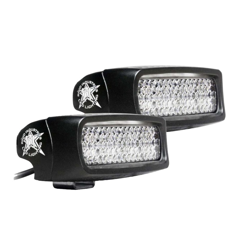 RIGID Industries SR-Q PRO Back Up Light Kit – Surface Mount Diffused – Pair – Black [980023]