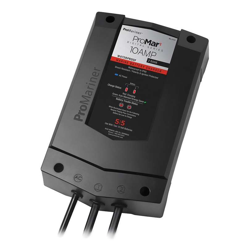 ProMariner ProMar1 DS Digital – 10 Amp – 2 Bank Charger [31510]